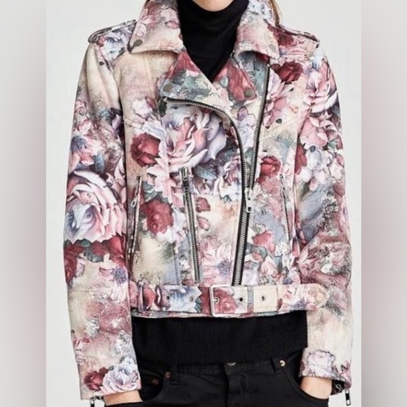 Zara Moto jacket w/ belt - Picture 8 of 9